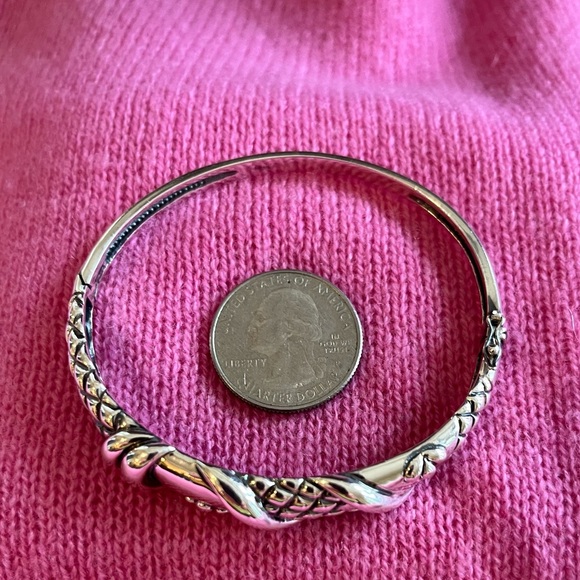 Vintage 925 Sterling Bangle Bracelet - Picture 14 of 16